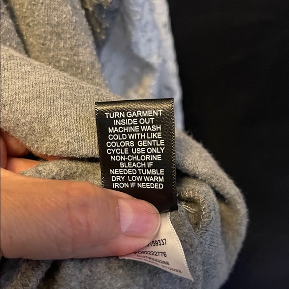 Torrid Gray Hoodie with White Lace Sleeves - Picture 8 of 8